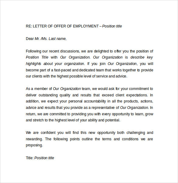 letter of offer of employment1