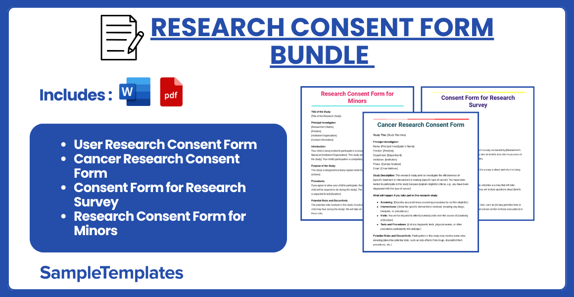 research consent form bundle