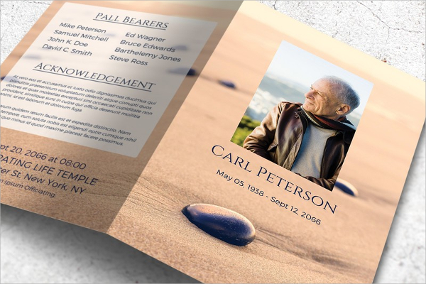 memorial brochure template