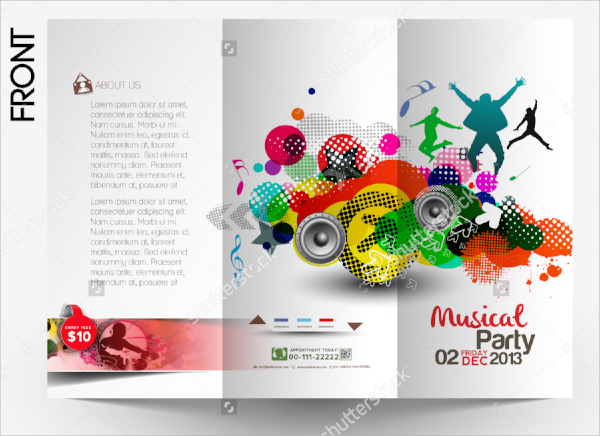 music trifold brochure
