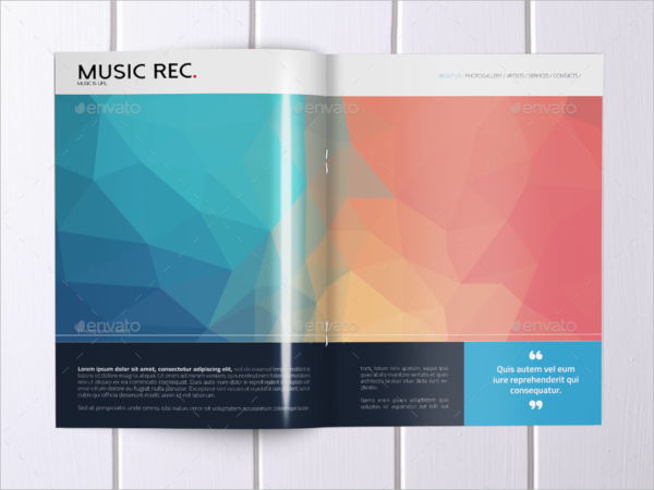 bi fold music brochure