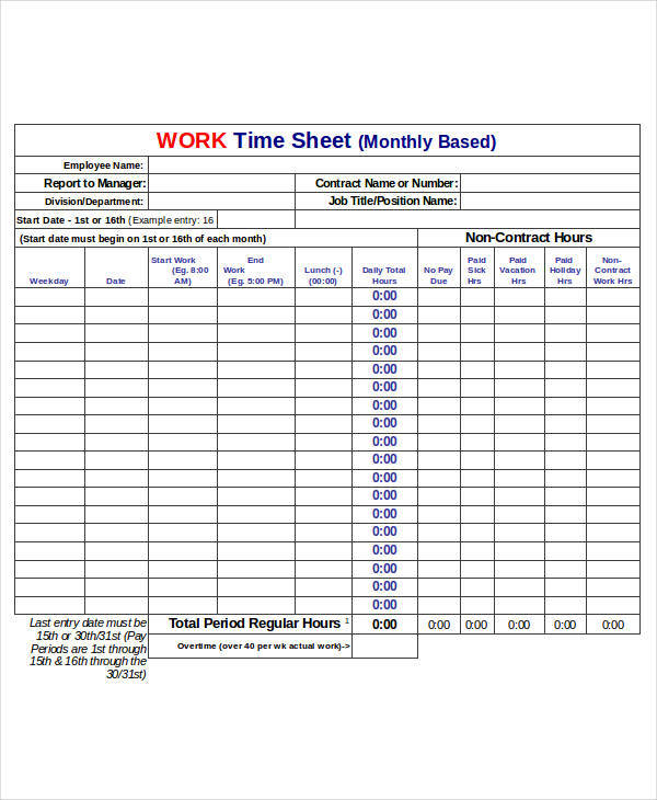 employee work timesheet calculator