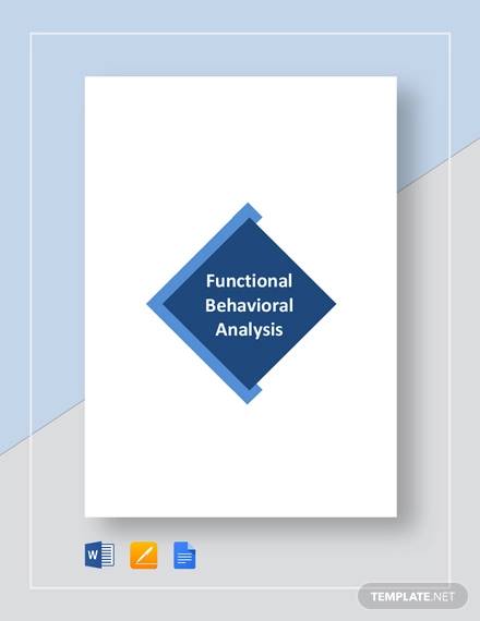 functional behavioral analysis sample