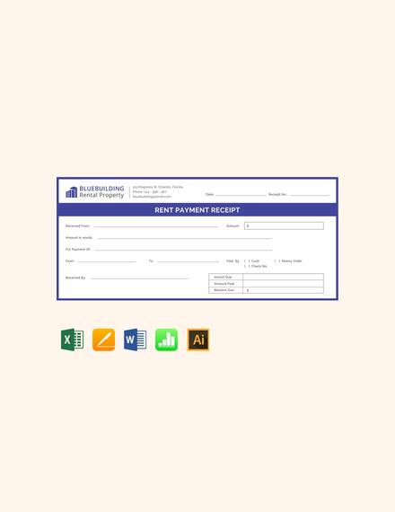 rent payment receipt template