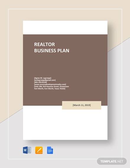realtor business plan