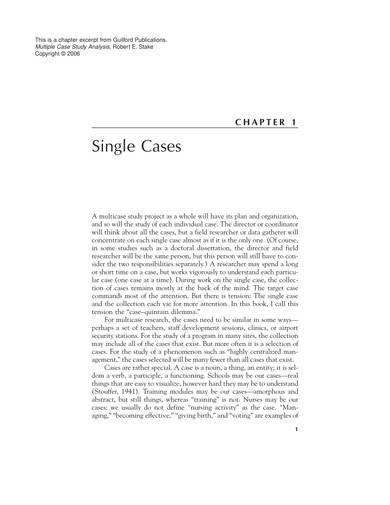 multiple case study analysis sample