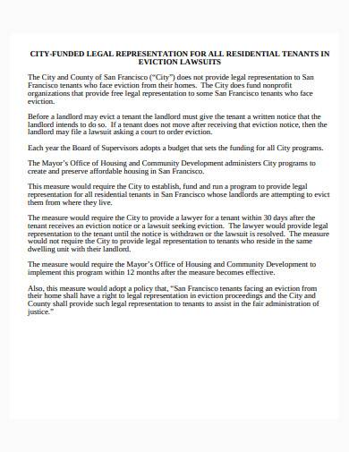 formal notice of legal representation sample