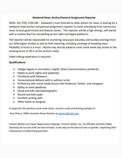general assignment reporter in pdf