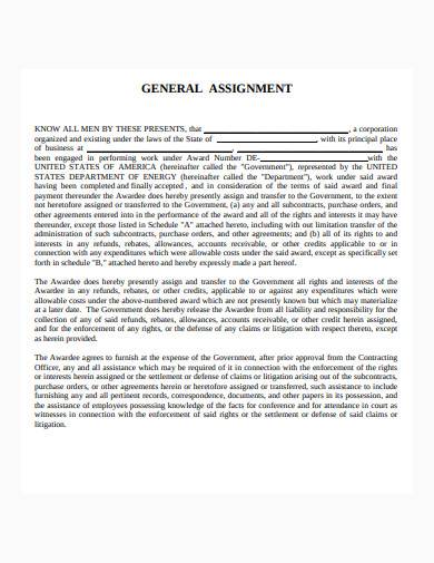 general assignment sample