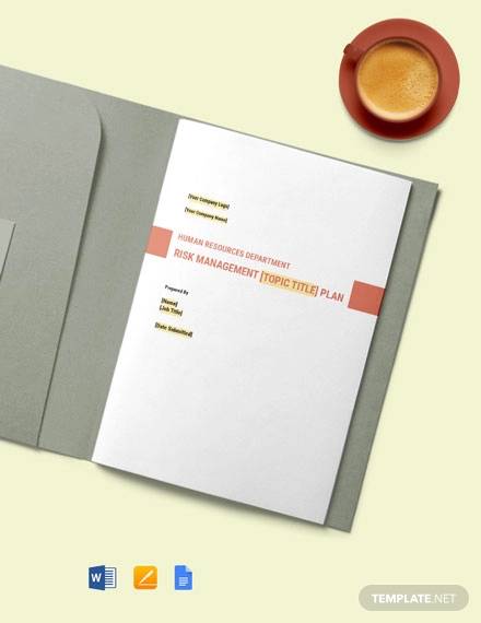 hr risk management plan template