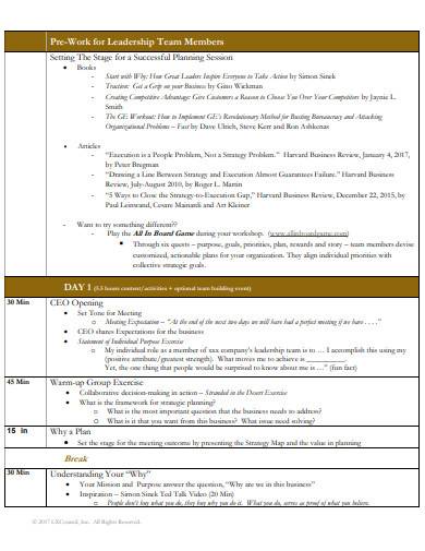 strategic planning session agenda