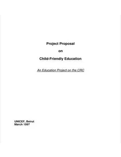 sample education project proposal