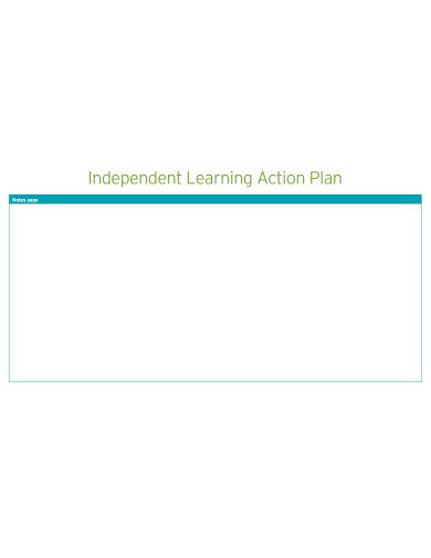blank learning action plan