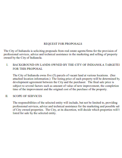professional real estate service proposal