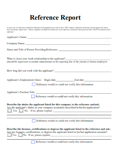references report
