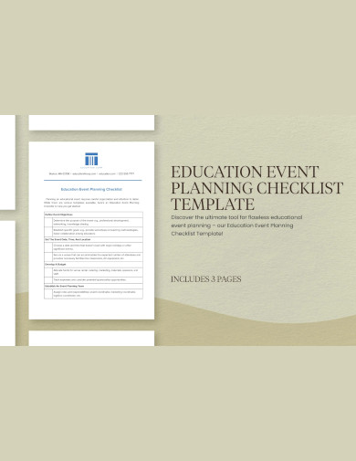 education event planning checklist
